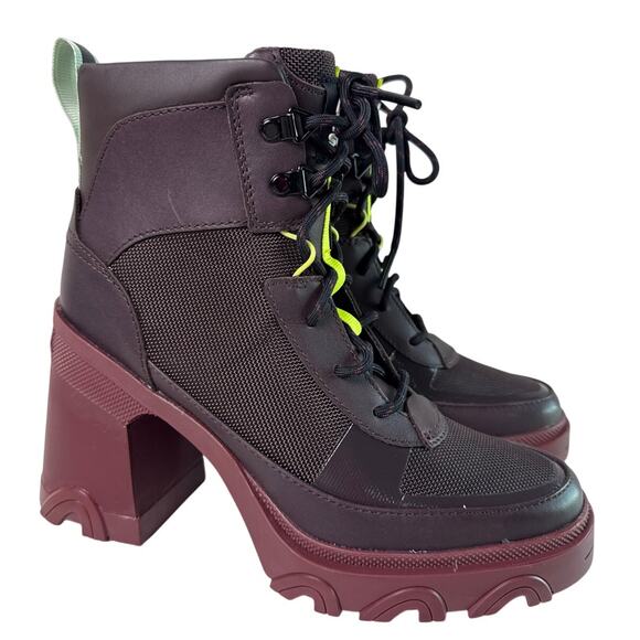 SOREL Boots Brex Heel Lace Up Women's 6 Waterproof New Cinder Sea Sprite - Picture 1 of 12